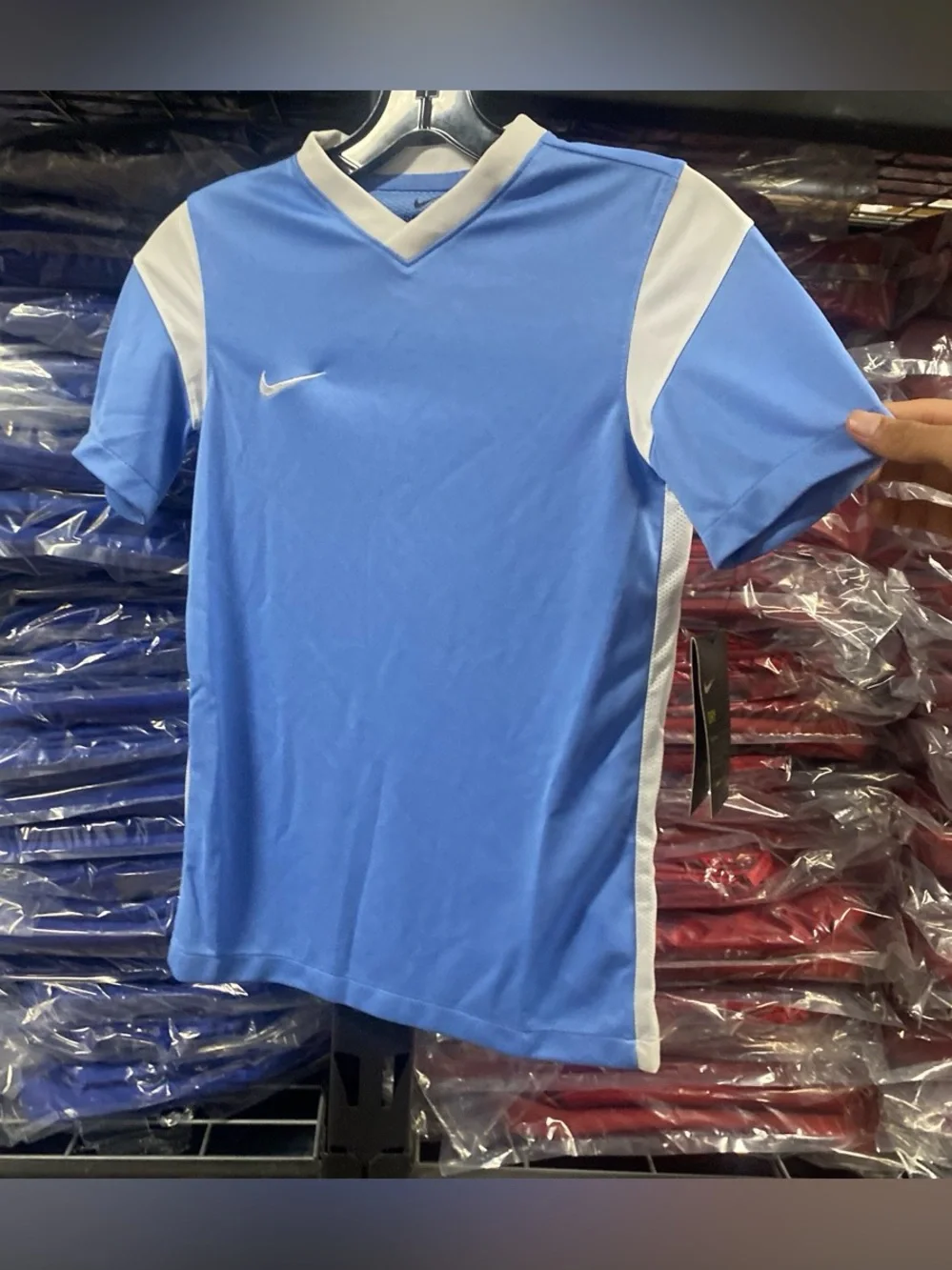 Nike Derby III Soccer Jersey NWT Kids Medium Sky Blue/White DRI-FIT CW3834-448